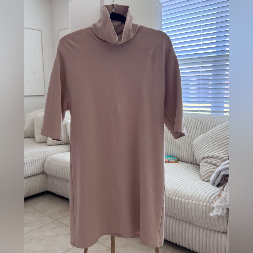 Zara Beige Turtleneck Dress
